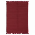 Rossa handmade kilim rug Egyptian wool traditional pattern red burgundy beige